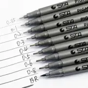 Sakura Liner Pigma Micron Pens Fineliner Set Brush Ink Marker Sketching 9Pack