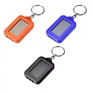 Mini LED Keychain Flashlight Torch Solar Energy Power Blue Black Orange 3Pcs