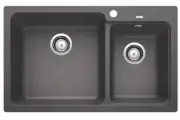 Blanco NAYA8GK5 1/2 Double Bowl Sink Rock Grey