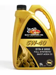 Gulf Western SYN-X 6000 5W-40 Full Synthetic Engine Oil 5L (30517)