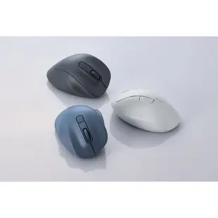ELECOM EX-G人體工學藍芽靜音滑鼠/ L/ 白
