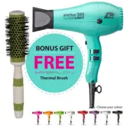 Parlux 385 Power Light Ceramic and Ionic Hair Dryer - Aquamarine With Bonus T...