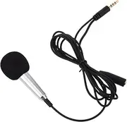 Kisangel Mini Phone Microphone Condenser Mic 3.5mm Cord Singing Live Streaming Karaoke Portable Handheld
