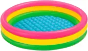 57412 Sunset Glow Inflatable Pool, 114Cm X 25Cm, 3-Ring Kiddie Pool for Toddlers