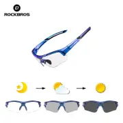 ROCKBROS Cycling Sunglasses Photochromatic Glasses Clear Lens with Myopic frame
