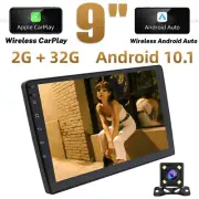9" Car Stereo Apple/Android CarPlay Radio Touch Screen Bluetooth+CAM Double Din (for: Porsche)