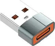 LC150 USB C Female to USB Male Adapter Fast Transmission Charger Cable Power Adapter USB to Charger Connector Adapter Grey