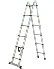 [Traderight] Multi-Purpose Telescopic Folding Ladder 12 Step in Silver