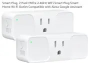 2 Sieges Smart Wi-Fi Plug Socket 2 pc Voice Activated Works Alexa/Google