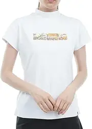 [New Balance] 012-3166510 Women's Short Sleeve Mock Neck Shirt (Sweat Absorbent, Quick Drying, Stretchable) / Golf Inner Wear