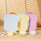 Portable Lunch Box Toast Shape Salad Box Snack Box Food Container Kids