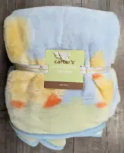 New Vintage Carter's Plush Ducks Dragonfly Baby Blanket