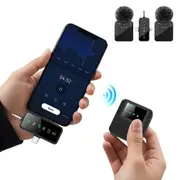 3-in-1 Professional Wireless Lavalier Microphone for iPhone Android Camera for Recording Live Streaming YouTube TikTok