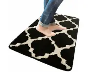 Quick Absorbent Bathroom Floor Mat Non-Slip Kitchen Mat Black