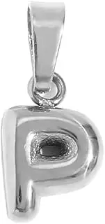 [PAMTIER] Women's Stainless Steel Bubble Initial Letter Charms Small Pendant for Necklace Bracelet Anklet Alphabet A-Z