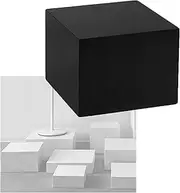Cube Display Pedestal Stand,Square Base Lift Table,Mannequin Standing Platform,for Commercial and Home Use,Load 200KG(Black,40x50cm/15.7x19.6in)
