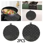 2 Pieces Induction Cooktop Mat Induction Silicone Mat for Stove Top Cover