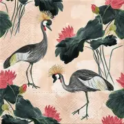 Set Of 20 Luncheon Size Cranes Napkins
