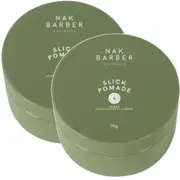 Nak Barber Slick Pomade - High Shine Polish Light Hold 90g x 2