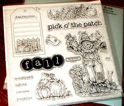 CTMH S1209 FALL FAVORITES ~ SCARECROW, pick of the patch, Pumpkins, corn maize