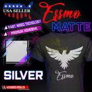 Silver Matte Solid Heat Transfer Vinyl HTV T-Shirt 10" Iron On Heat Press DP04