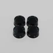 Set of 4 Black Speed Knobs for Gibson Les Paul SG Guitar