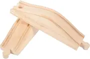 Sturdy Wooden Train Tracks 2 Pack Boys and Girls Train Set Accessory Educational Toys Smooth Surface