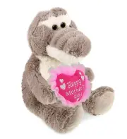 DolliBu Happy Mother's Day Alligator Stuffed Animal Plush Toy Gift, 12 Inches