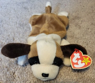 NWT 1996 Ty Original Beanie Baby Bernie the St. Bernard Dog Plush Stuffed Animal