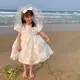純白刺繡花朵紗質小包袖洋裝 白色洋裝 短袖洋裝 連身裙 連衣裙 女童 童裝【p0061260326693】
