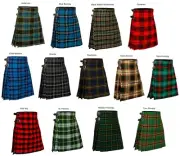 Men's 5 Yard Scottish Kilts Tartan Kilt 13oz Highland Casual Kilt (20 TARTANS)