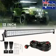 52INCH 700W LED WORK LIGHT BAR SPOT FLOOD OFFROAD SUV UTE Truck 4WD 50" FOR JEEP