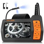 Triple Lens Endoscope Camera with Light, 5" IPS Screen Industrial Borescope, ...