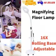 16X Magnifying Floor Lamp Magnifying Glass LED Light Adjustable Gooseneck Lamp