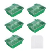 10 Pack 6 Cell Seeding Starting Trays Kit for Greenhouse Planting Green