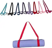 GANAZONO Adjustable Cotton Yoga Mat Carrying Strap Sling for Exercise Mats Lightweight Durable Hands Transport Fits Any Mat Red
