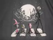 TeeFury Nightmare XLARGE "Halloween Road" Before Christmas Shirt CHARCOAL