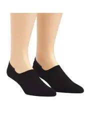 [Calvin Klein] No Show Liners Socks 2 Pack in Black