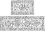 Pauwer Anti Fatigue Kitchen Mat Set of 2 Non Slip Kitchen Mats for Floor Cushioned Kitchen Rugs Comfort Standing Mat Farmhouse Waterproof PVC Foam Kitchen Floor Mat Runner