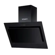 Devanti 900mm Range Hood 90cm Rangehood Glass Black Angled Side Draft Mount NEW