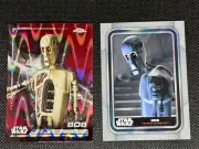 Star Wars Topps 2-Card Lot - 8D8 Droid Chrome Redwave, Flagship