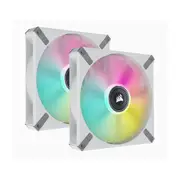 Corsair Ml140 Elite White 140Mm Magnetic Levitation Rgb Fan Dual Pack