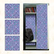 School Locker Magnetic Wallpaper - Pack of 12 Sheets - Geometric (vg 023)