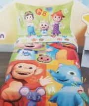 4 pc Fun House Cocomelon Toddler Bed Set NIP