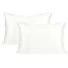 2 PCS/SET 25 Momme Silk Pillowcase for Skin Both Sides White Standard