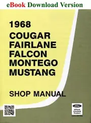 1968 Ford Mustang Cougar Fairlane Falcon Shop Service Manual (eBook Download)