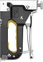 Nail Staple Gun, Heavy Duty Manual Nail Staple Gun, Carbon Steel Random Hand Staple Gun for Fixing Material, Decoration, Carpentry, Furniture