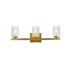 Living District Cassie 3 Light Vanity, Brass/Clear - LD7027W24BR