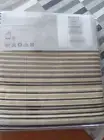 Ikea ANDREA SATIN Twin Quilt Cover w/ Pillowcase Bed Set Stripe Tan Brown Gray