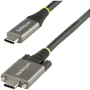 StarTech.com 3ft 1m Side Screw Locking USB C Cable 10Gbps, USB 3.1 Type-C Cable, 5A/100W PD, DP Alt Mode, Dual Screw Lock USB-C
